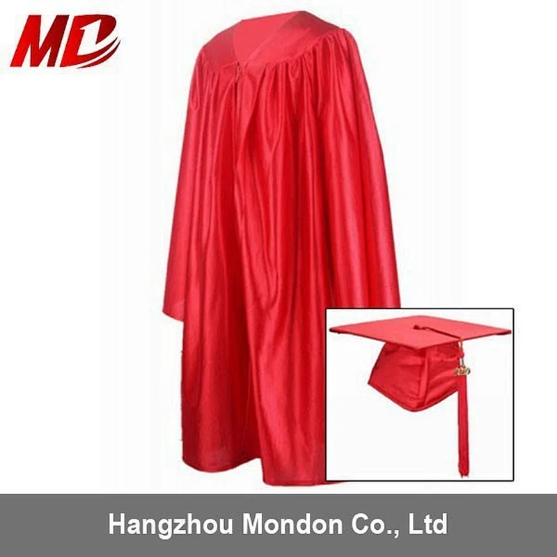 US/UK wholesale Red Kindergarten Graduation Caps And Gowns