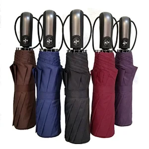Heavy duty Portable Automatic Travel Auto Open Close 10ribs Compact Rain Folding Gentle Umbrella