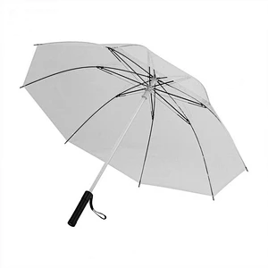 Venta al por mayor All Weather Metal Ribs PVC Clear LED Golf Umbrella