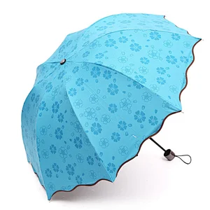 custom uv child color changing kids umbrella with black handle