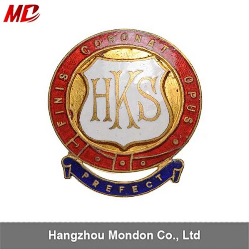 Custom Size Zinc Alloy Enamel School Badge Graduation Souvenir