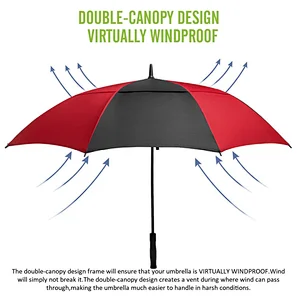 Large carbon fiber automitic straight golf umbrella