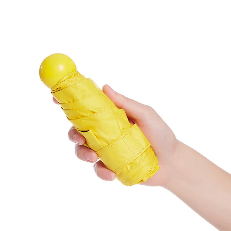 Guangzhou Portable Nano Mini Capsule 5 Folding Women Umbrella Sun/Rain Pocket Chuva