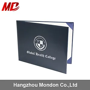Smooth Grain Leatherette Certificate Diploma Covers with panoramic style