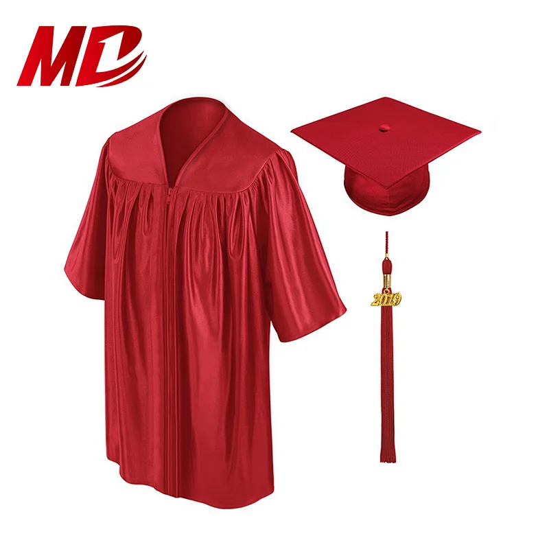 From Kindergarten To University Pure white plain style Graduation Gowns