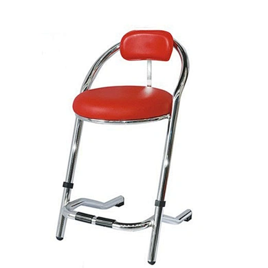 First Grade Red Metal Round Vintage Arcade Bar Stool Chairs