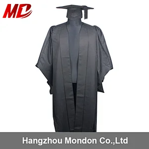 Black Elegant Comfortable Graduation Robe Design , 2015 New Style Graduation Robe offered for Graduation