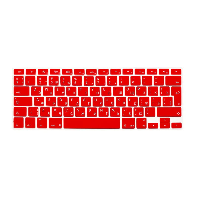 Russian Colorful Laptop Waterproof Dustproof Silicone Custom Keyboard Skin For Macbook Pro 15 for macbook pro keyboard cover