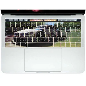 Hot Selling 2019 Amazon thai Custom Silicone Keyboard Protector for Macbook Pro 13 Inch Touch Bar Keyboard Skin