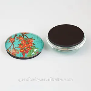 New arrival transparent crystal glass magnetic fridge magnet