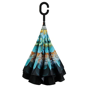 New products double layer windproof mini parapluie payung reverse folding umbrella