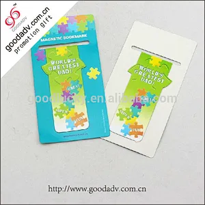 Custom magnetic bookmark / pretty paper folded magnet bookmark