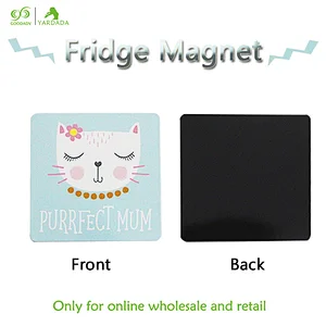 2018 square kittens patterned magnetic fridge,Lovely style and high quality refrigerator magnet in stock