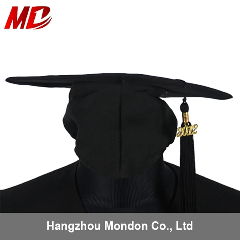 Factory Promotion Black Adult Graduation Gowns and Caps