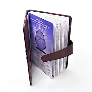 leather pu business organizer notebook and folder with company logo debossed