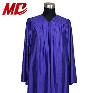 High quality polyester fabric purple graduation gown and cap
