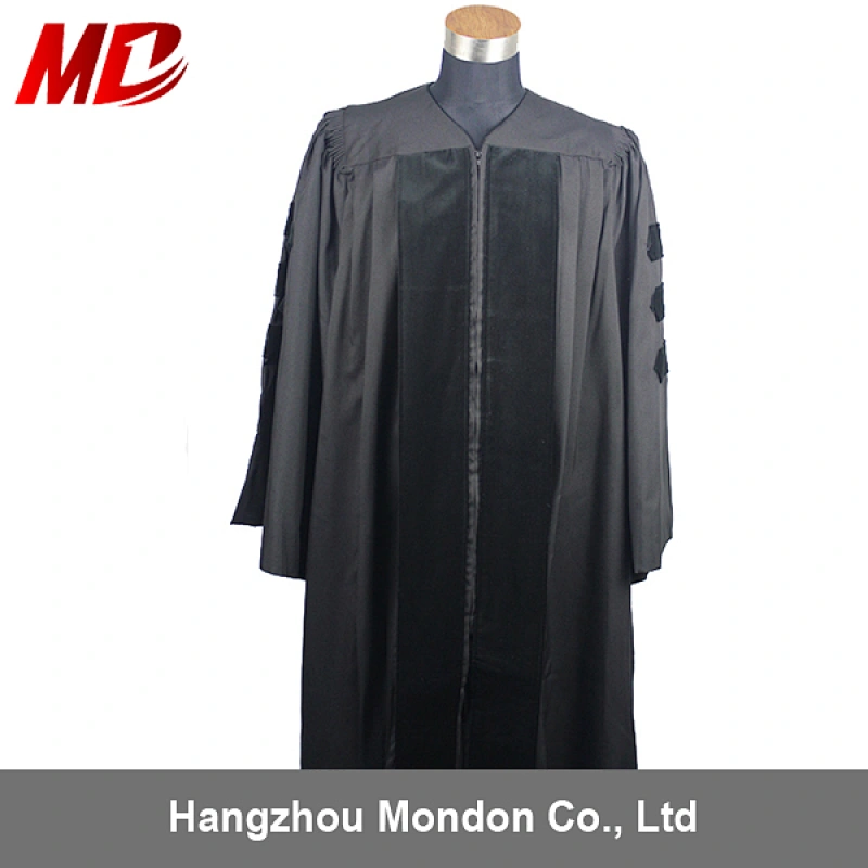College Cap and Graduation Gown university gown for Doctor Degree