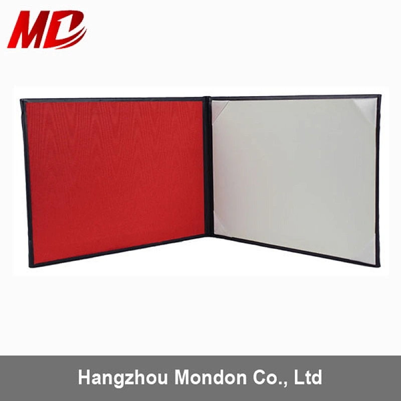 Smooth Grain Leatherette Certificate Diploma Covers with panoramic style