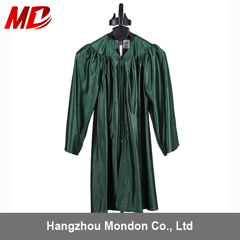 Shiny Bachelor's Emerald Green Graduation Gowns with Cap and Tassel graduation clothes
