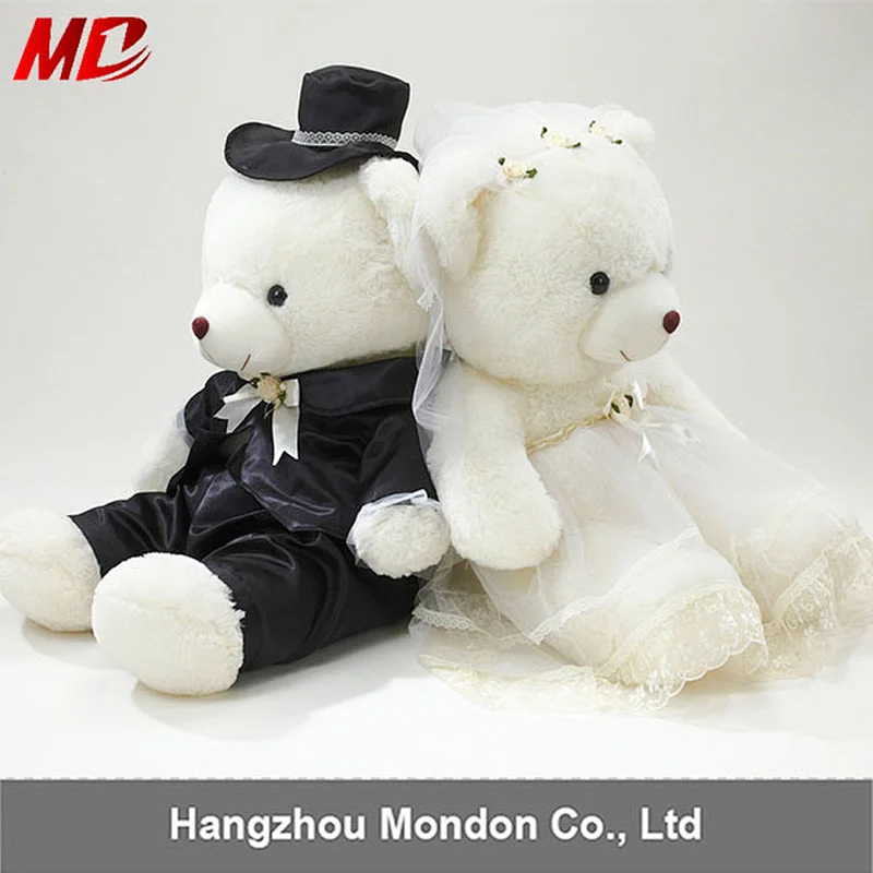 Wedding Dress Couple Plush Teddy Bear