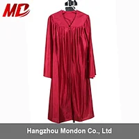 Children shiny red Graduation Gown