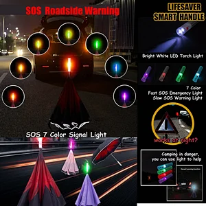 Chinese quality products reversible umbrella with led light
