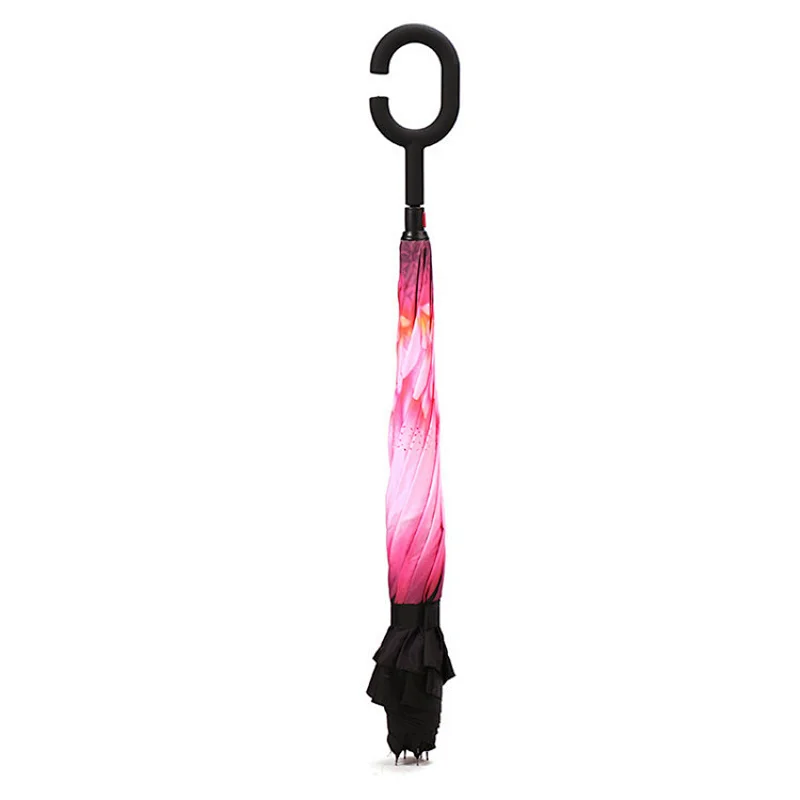 Double layer inside out 190T Pongee 23 inch inverted umbrella