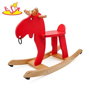 New arrival vintage wooden mini rocking horse for baby W16D062