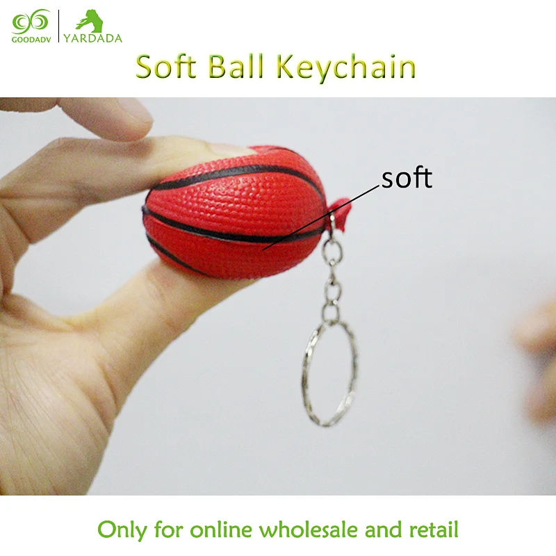 Cute mini basketball Pu key buckle pendant, basketball fans like Keychain mobile phone hanger, children's toy elastic ball.