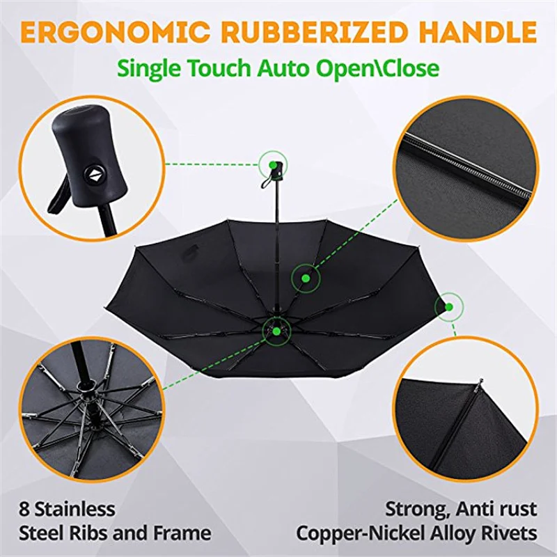 Best Windproof Lightweight Portable Foldable Compact Travel Folding Umbrella