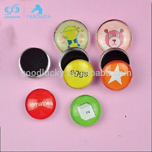 New arrival round PIZZA crystal fridge magnet