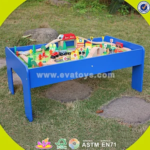 New arrival DIY wooden railway train toy for kids W04C009A