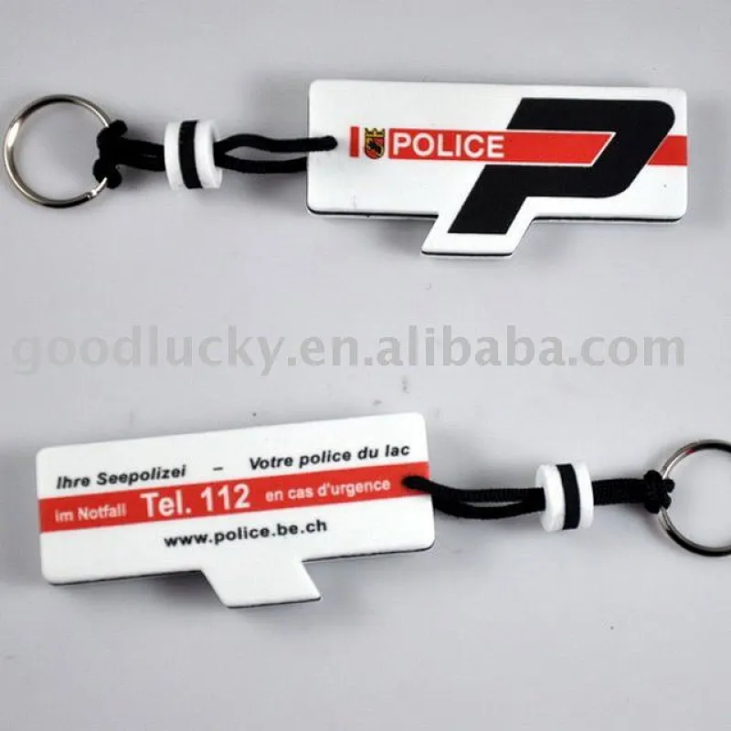 Eco-friendly promotional gifts foam key chains with mental ring