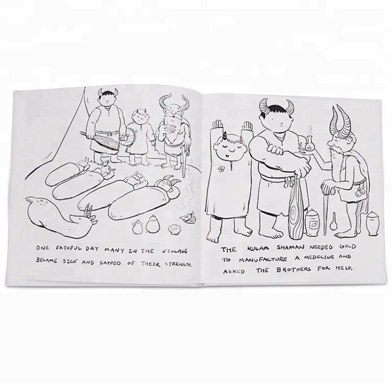 cheap black and white coloring kids story book