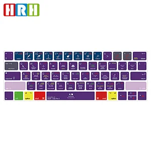 Hot Sale logic pro x shortcuts keypad skin OEM TPU Keyboard Covers shortcuts keyboard skin for macbook pro touch cover