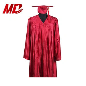 Factory Price Red Shiny Graduation Dress For High School