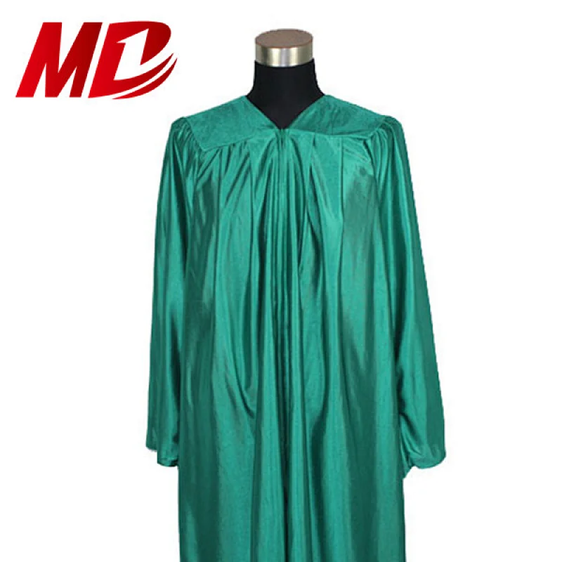 Classic US Style Shiny Graduation Gown--Emerald Green Color