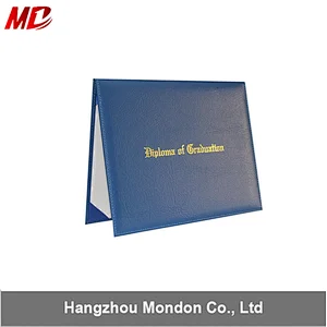 PU Custom Certificate Cover,diploma booklets With Foil Embossed, Four Ribbon Corner,staples rewards