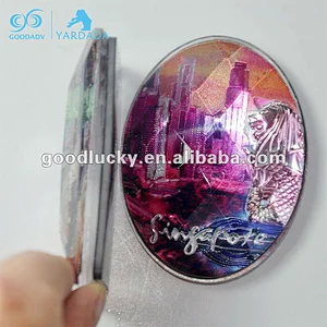 Promotional gift various shapes of crystal glass fridge magnet set