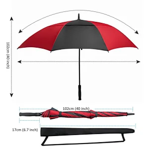 Large carbon fiber automitic straight golf umbrella