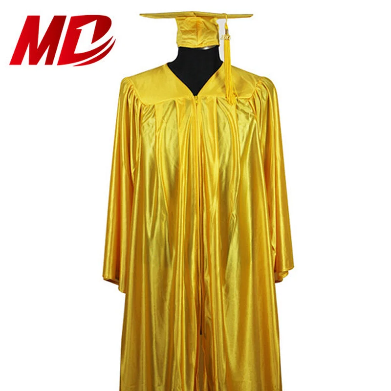 Graduation Cap and Gown Shiny cheap graduation gowns cap and gown for graduation