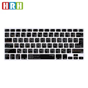 Amazon Best Seller Multi-function Russian Shortcuts Silicone Waterproof Keyboard Covers For Macbook air
