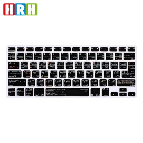 Amazon Best Seller Multi-function Russian Shortcuts Silicone Waterproof Keyboard Covers For Macbook air