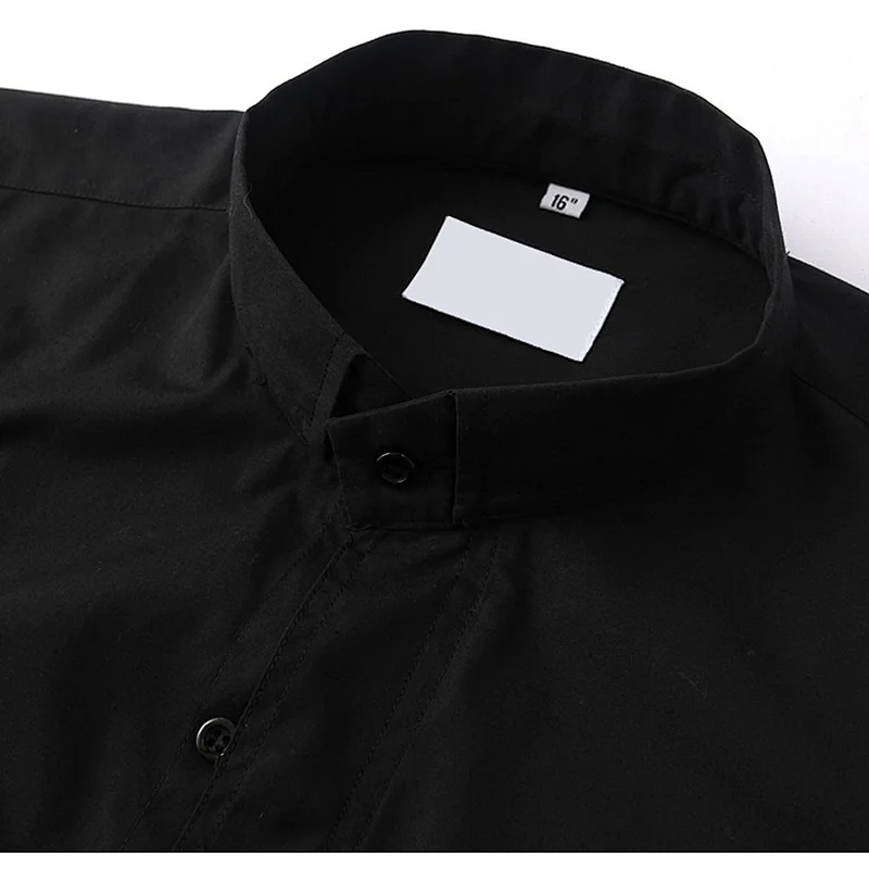 In Stock White Black Gray Blue Available Clergy Shirts for Men Priest