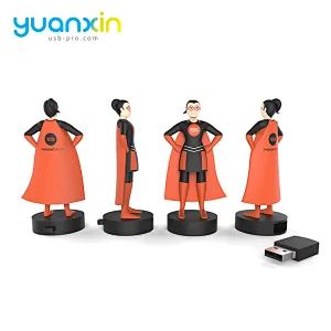 Custom Superwoman Design Rubber PVC USB Flash Drive