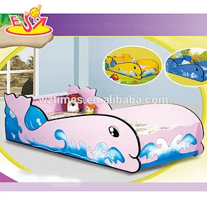 2018 wholesale children wooden car bed little whale design kids wooden car bed top fashion wooden car bed W08A038