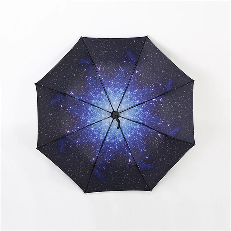 Venta al por mayor del cielo chino de impresión personalizada dentro de estrella real paraguas