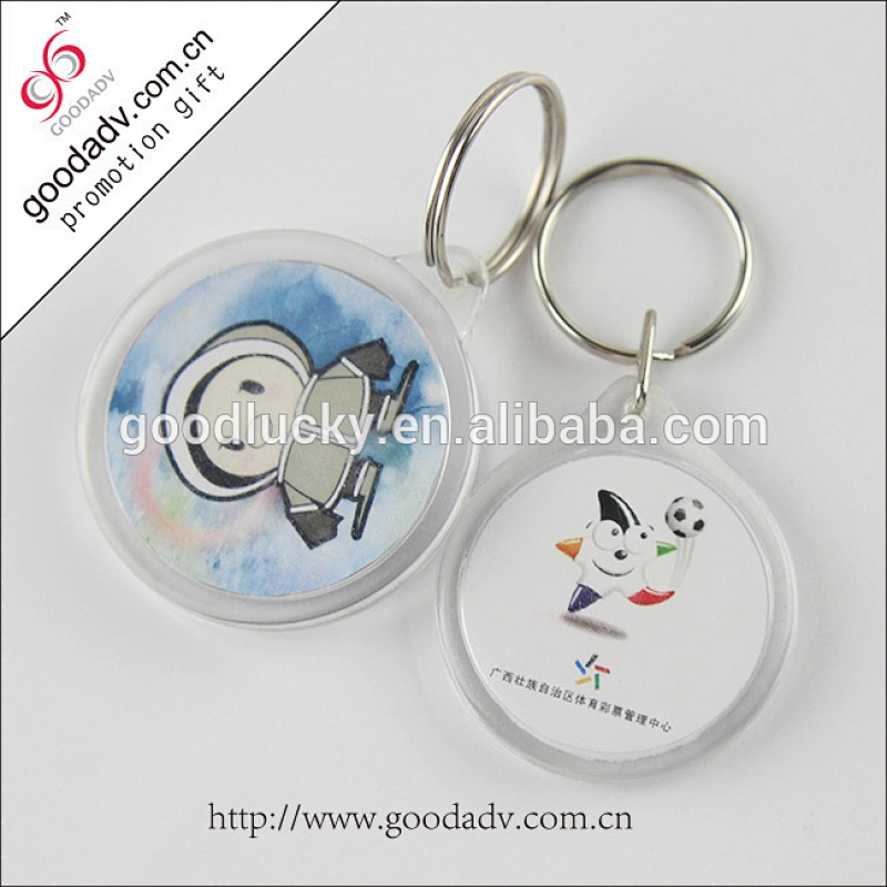 Heart shape promotion acrylic key ring/acrylic photo frame