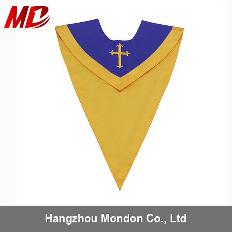Wholesale Custom V-stole with Trim and embroidery logo