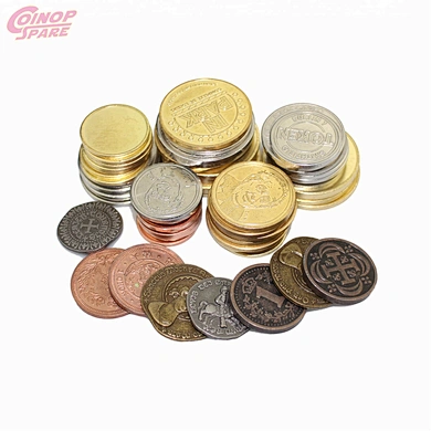 Cheap Printed Custom Logo Different Size Metal Arcade Game Token Coins